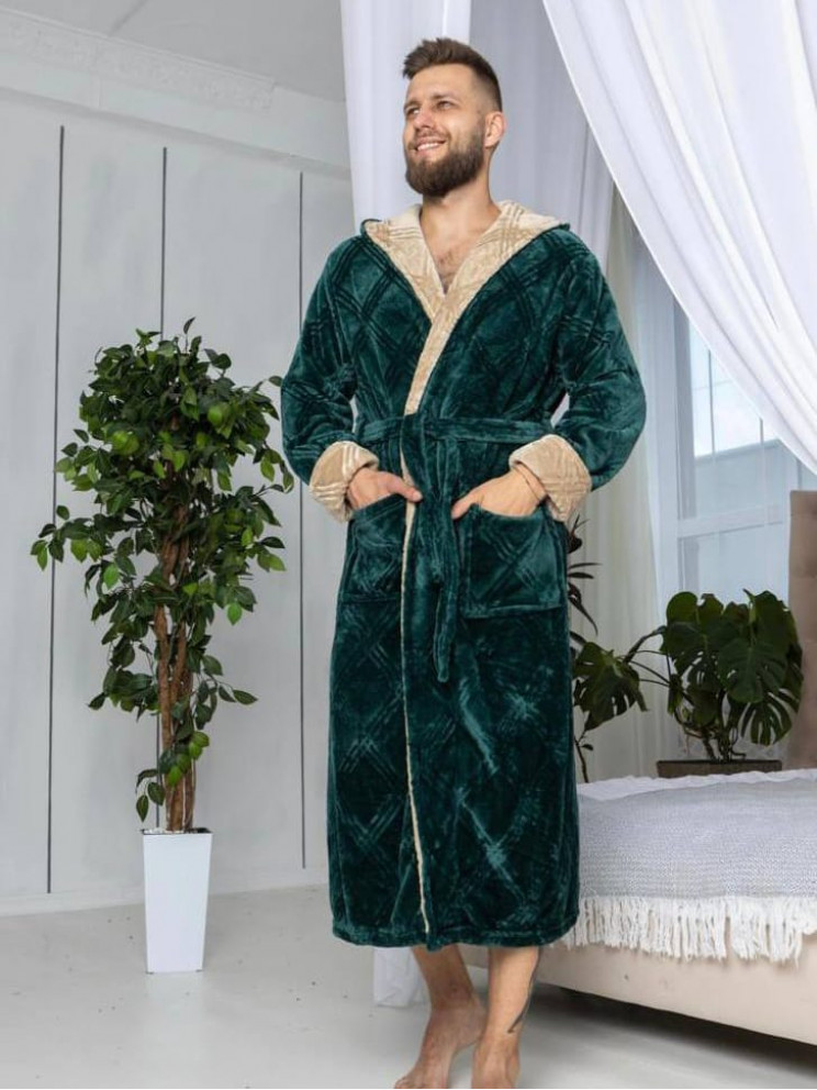 Мужской махровый халат Izumryd Man Romance Style 2377