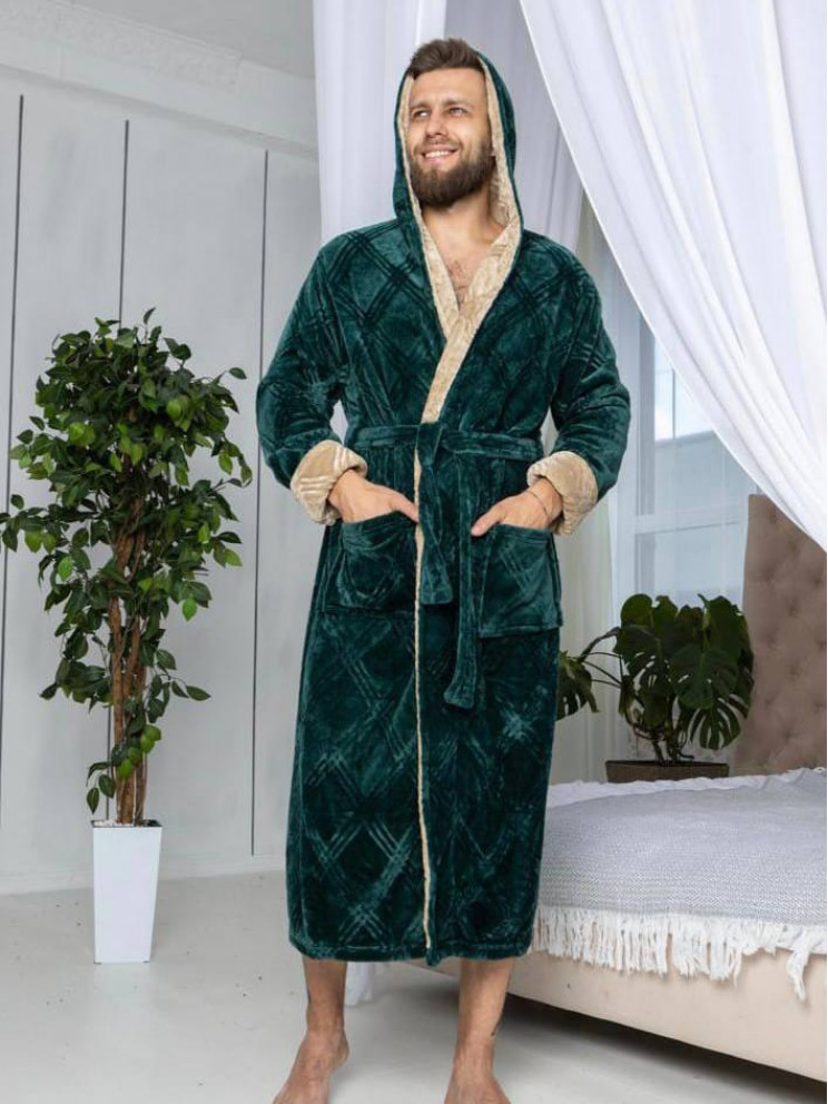 Мужской махровый халат Izumryd Man Romance Style 2377