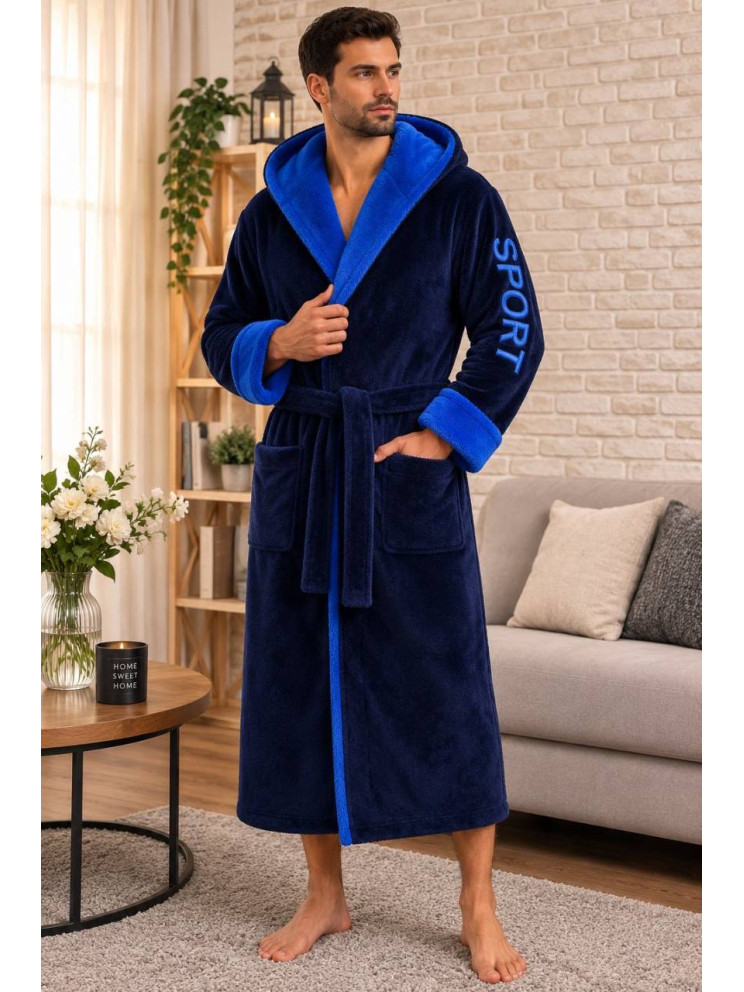 Чоловічий махровий халат Man Romance Style 2371