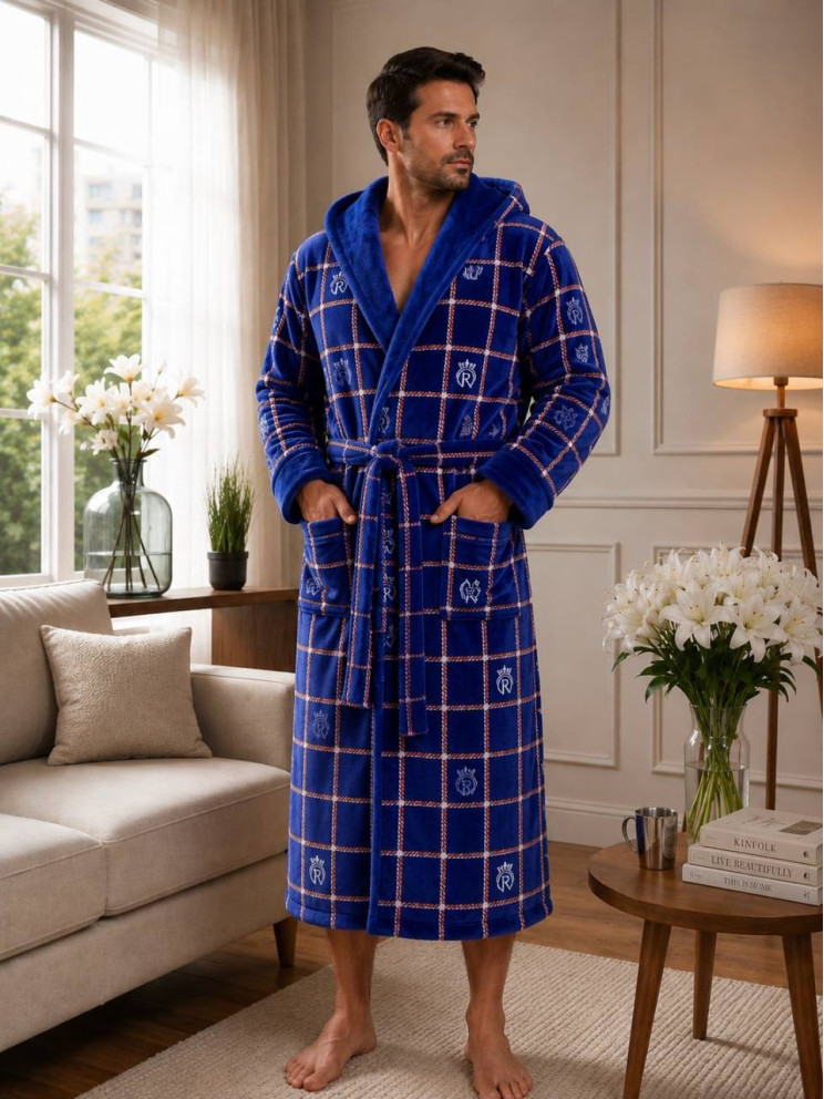 Махровий чоловічий халат Man Romance Style 23878