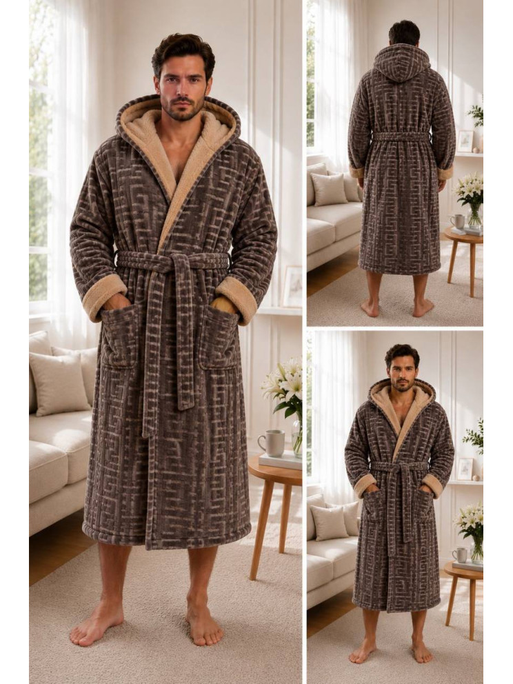 Чоловічий махровий халат Man Romance Style 2379