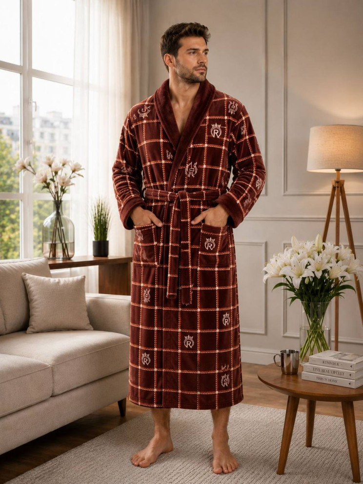 Чоловічий махровий халат Man Romance Style 2377