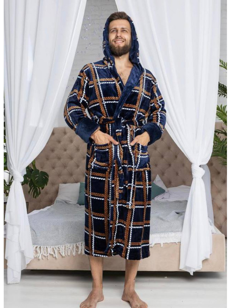 Чоловічий махровий халат New халат Man Romance Style 2377