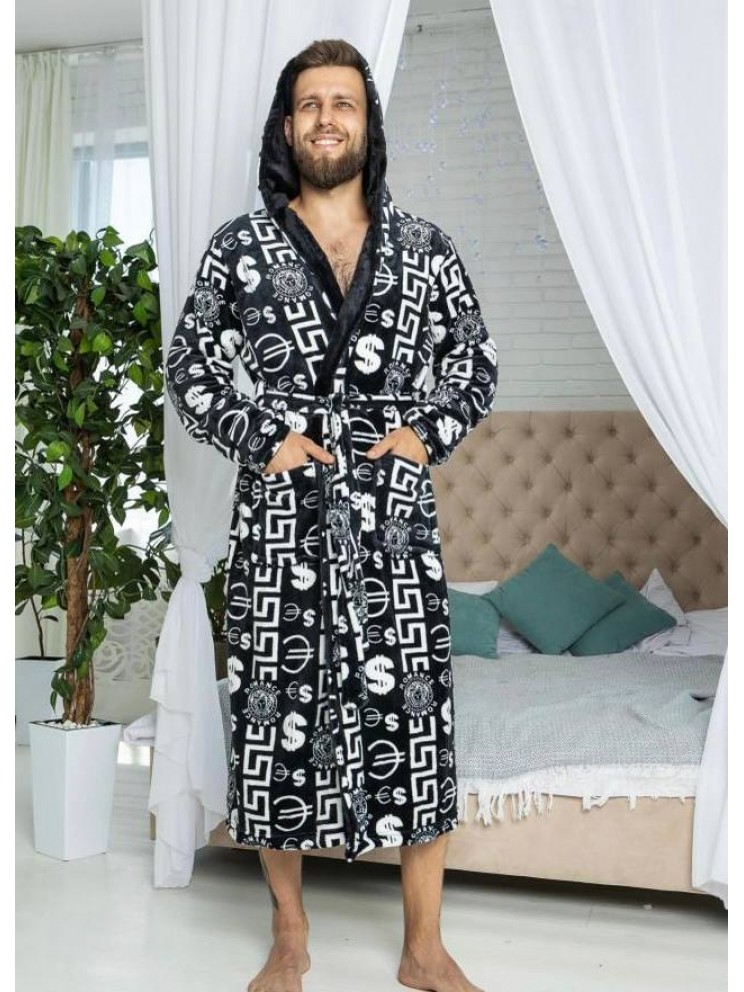 Махровый мужской халат Man Romance Style 23812