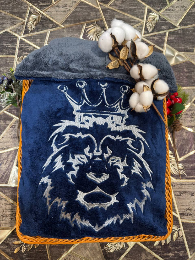 Мужской махровый халат с именной вышивкой 