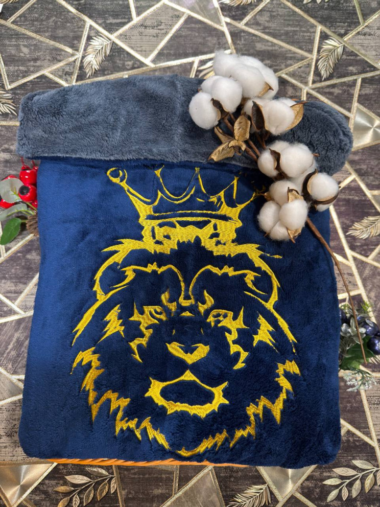 Мужской махровый халат с именной вышивкой 