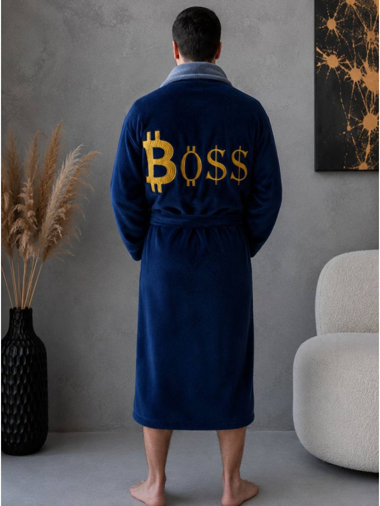 Махровий чоловічий халат Man Romance Style 23878