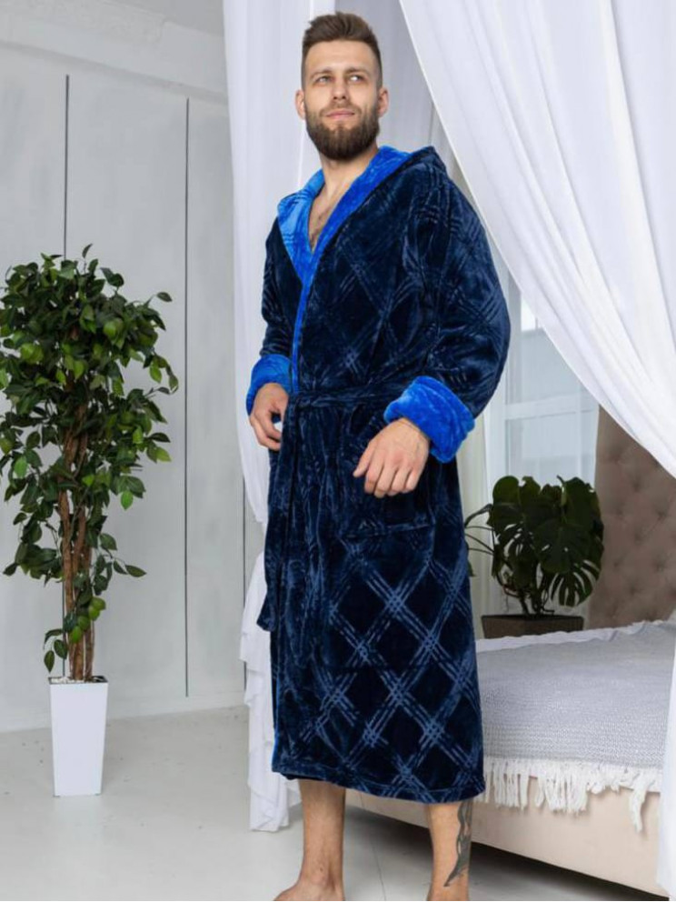 Мужской махровый халат Man Romance Style 2371
